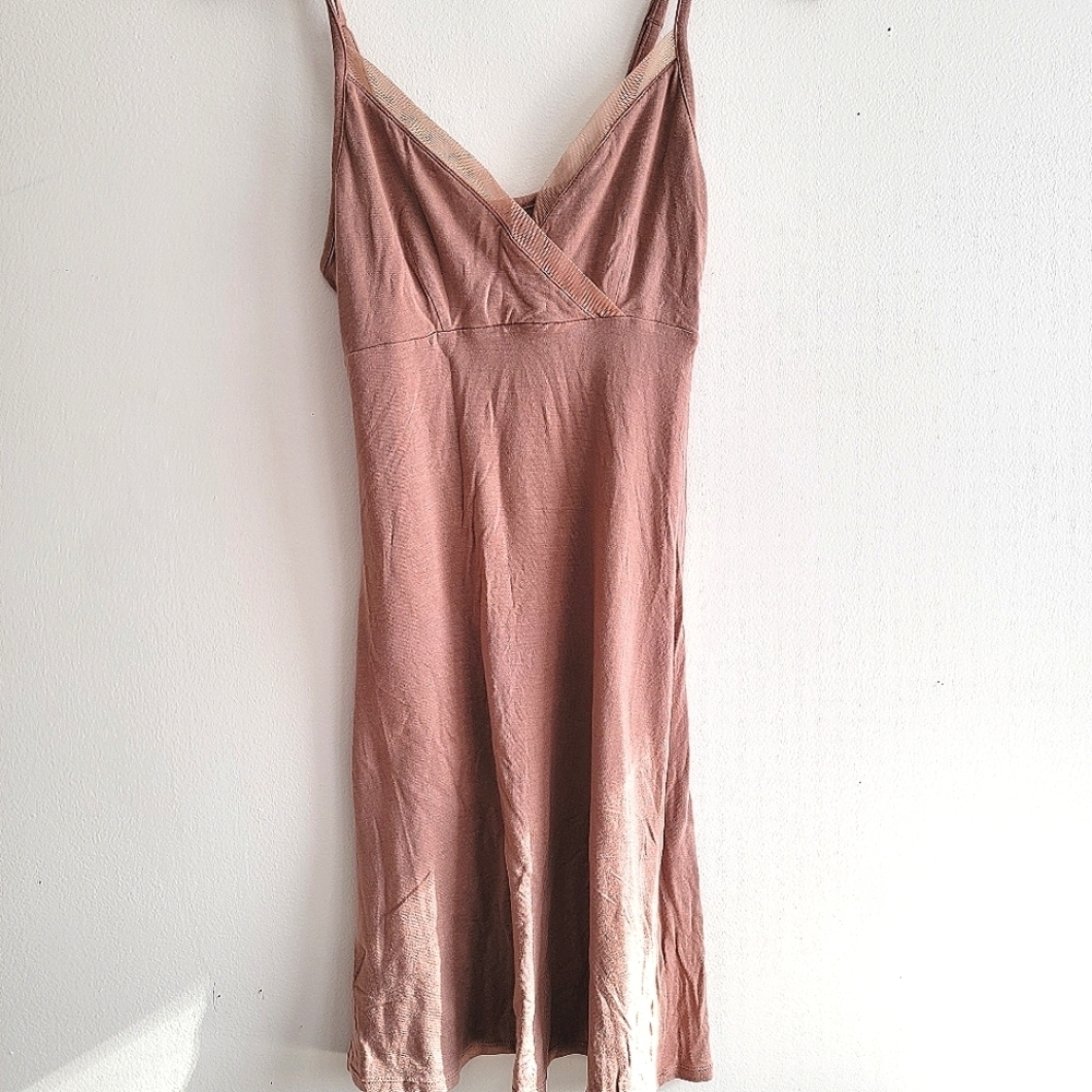 Stars Above Sexy Soft Silky Stretch Nude Toffee Nightdress Chemise Slip XS